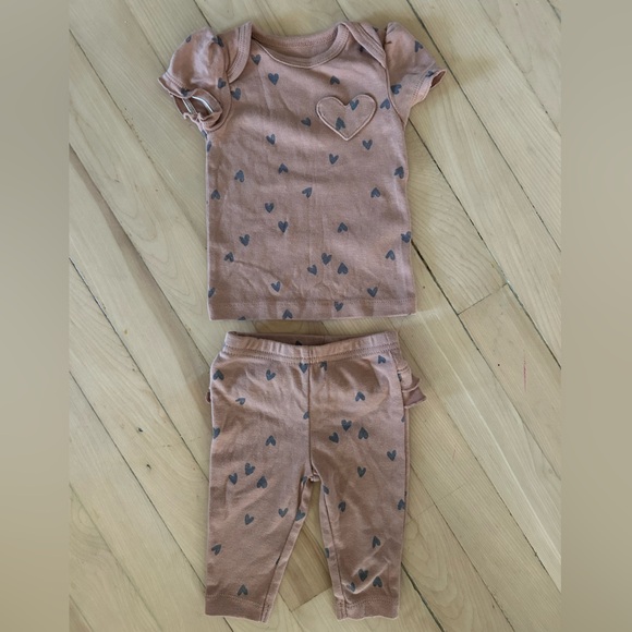Carter’s - Infant Brown Heart Patterned Set - Picture 1 of 3